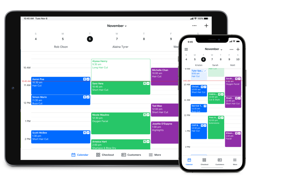 Square App Calendar Scheduling / Booking